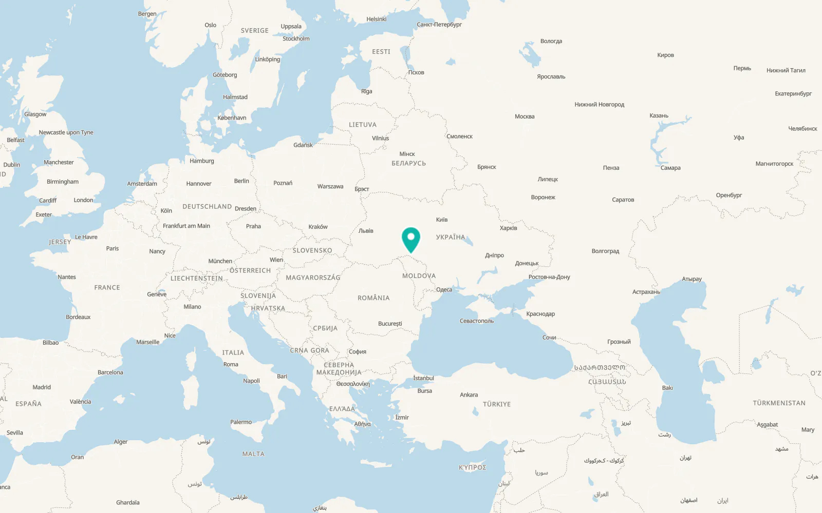 Map of Bronnytsia