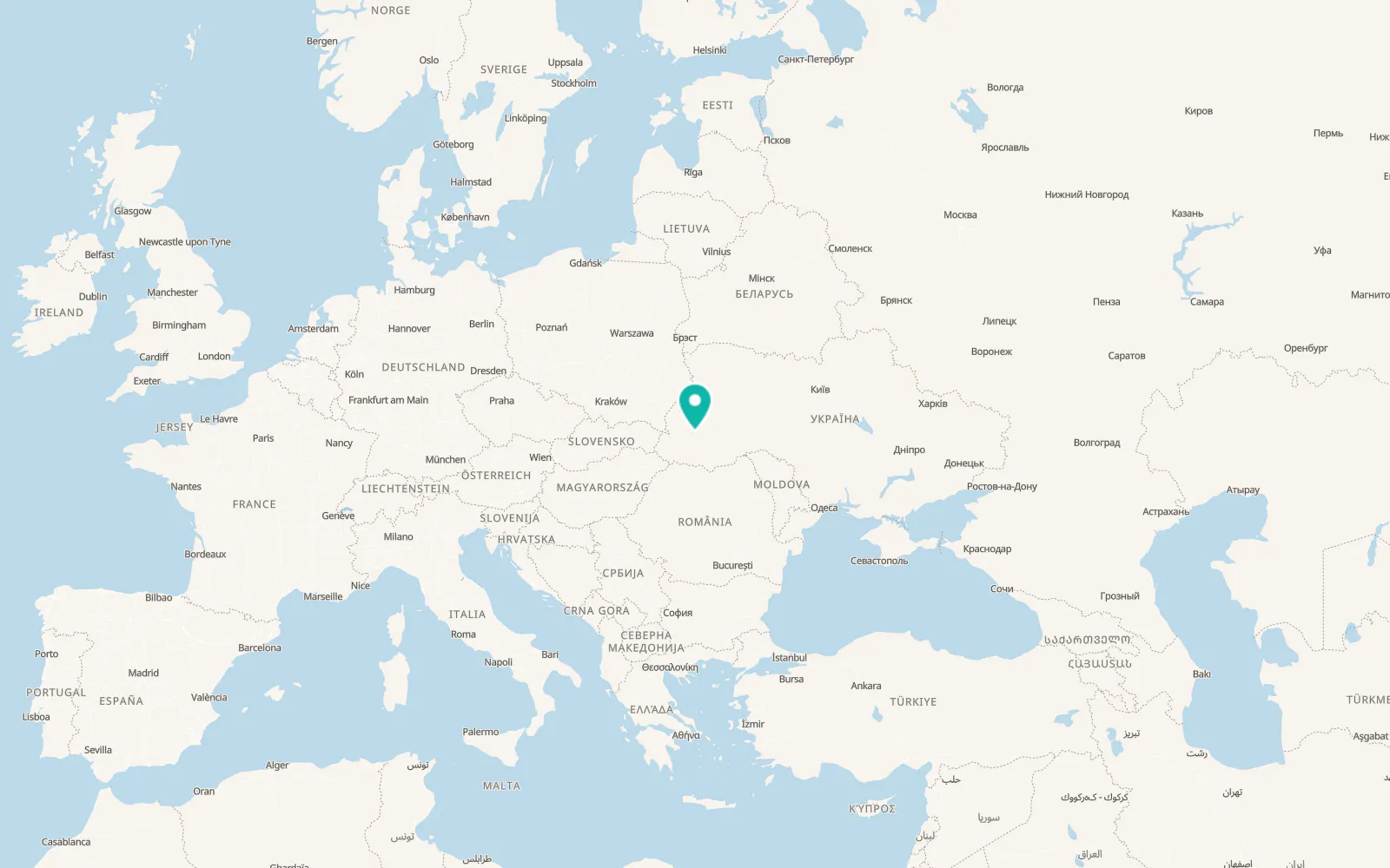 Map of Broshniv-Osada