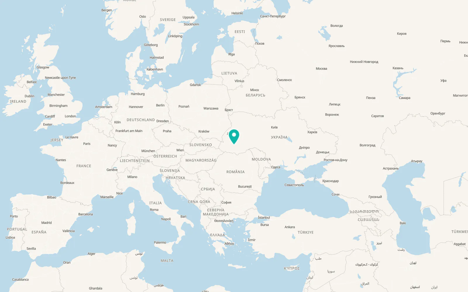 Map of Bytkiv