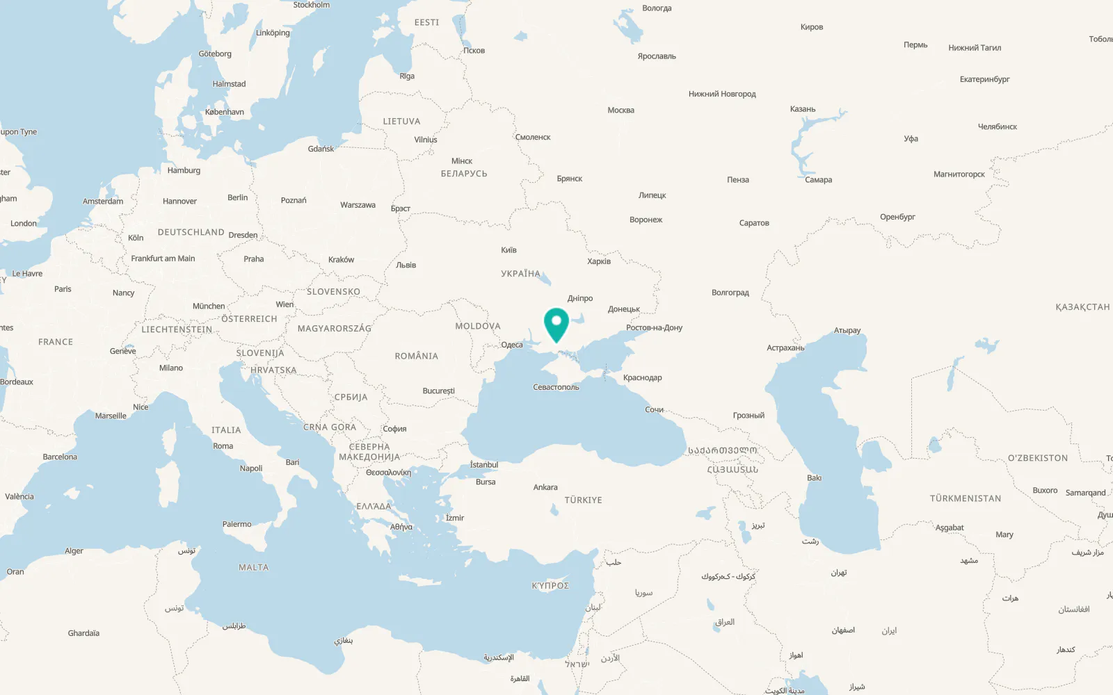 Map of Chaplynka