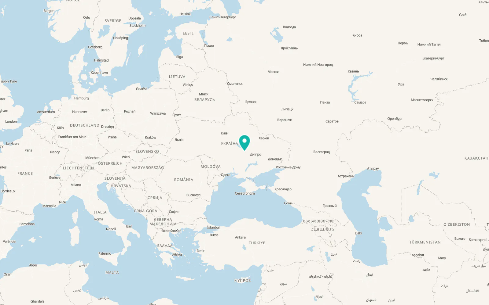 Map of Chervona Kamianka