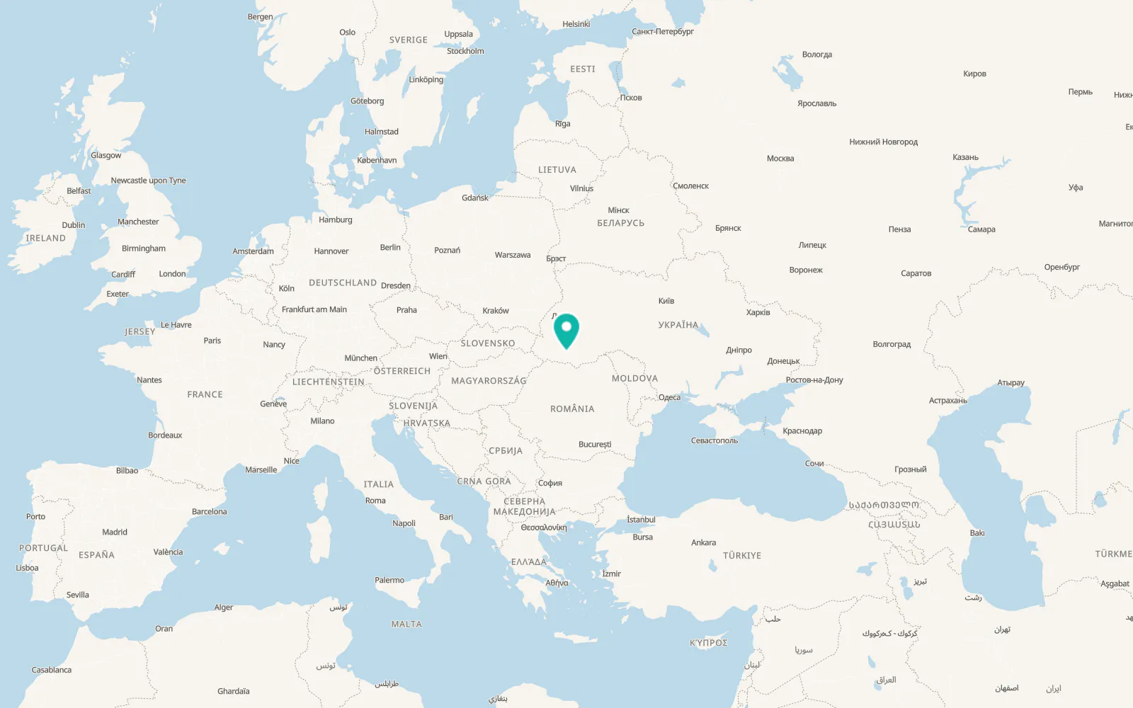 Map of Chorna Tysa