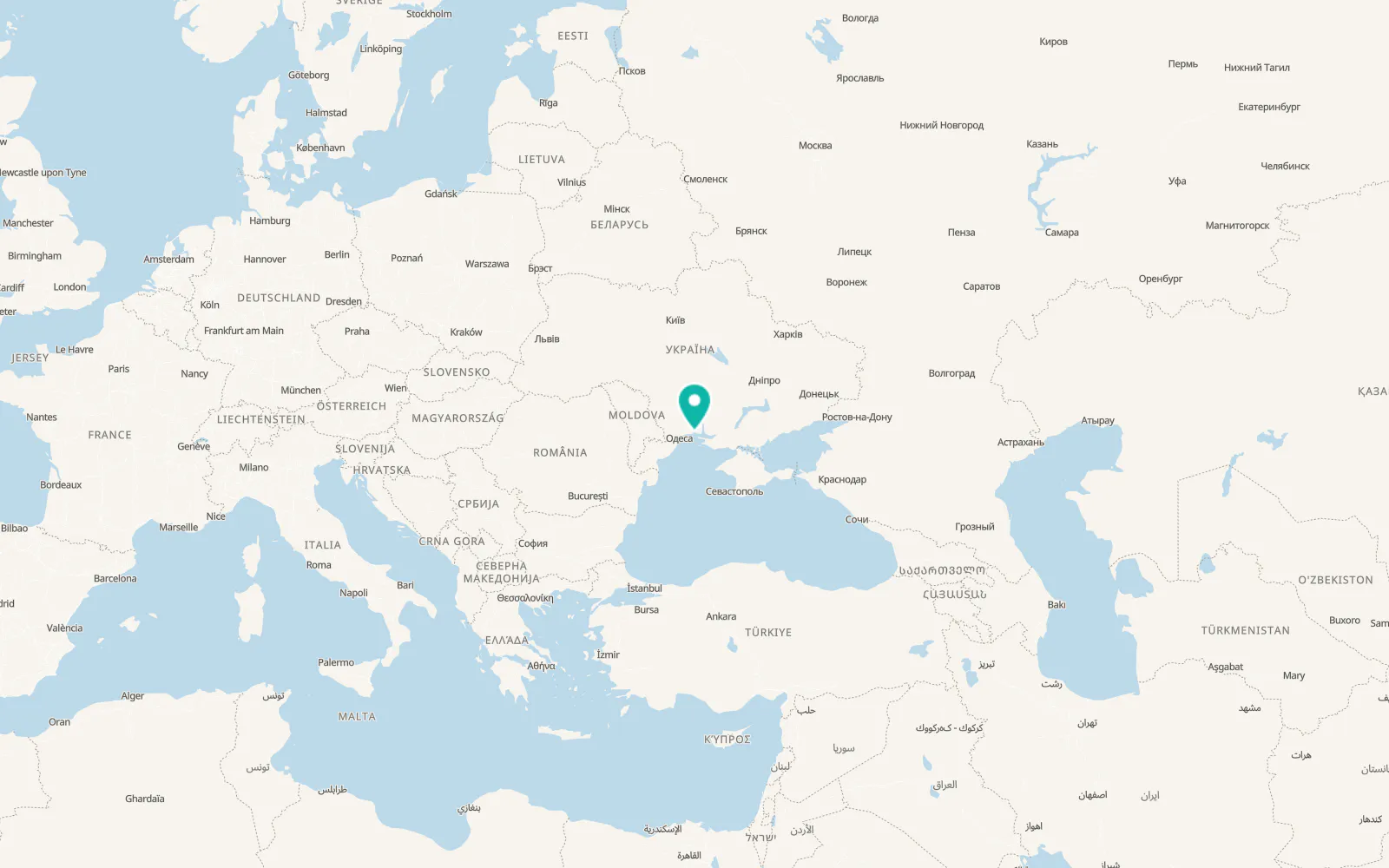 Map of Chornomorka