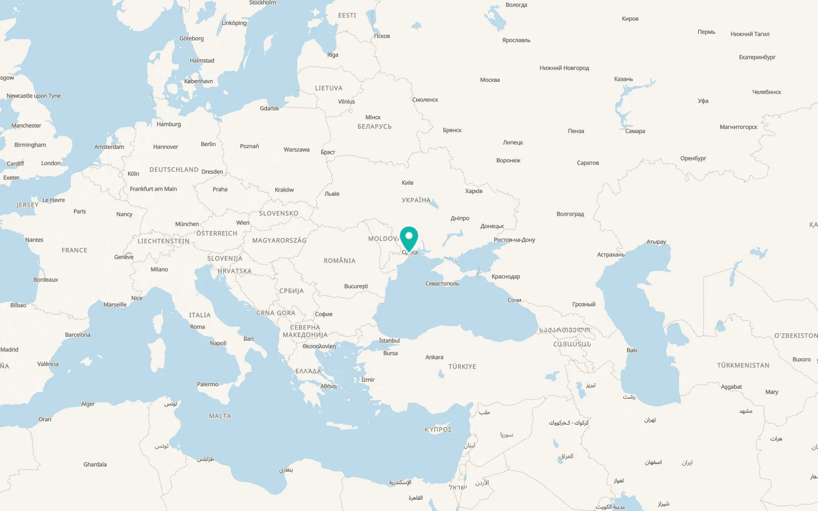 Map of Chornomors’k