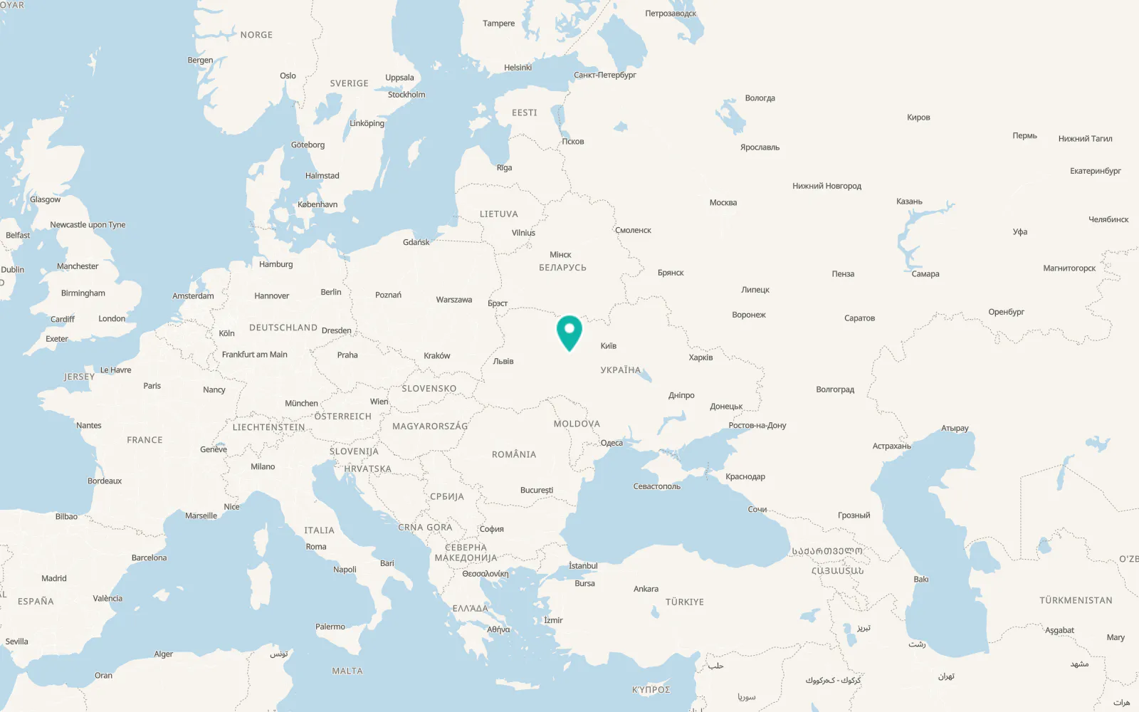 Map of Chudniv