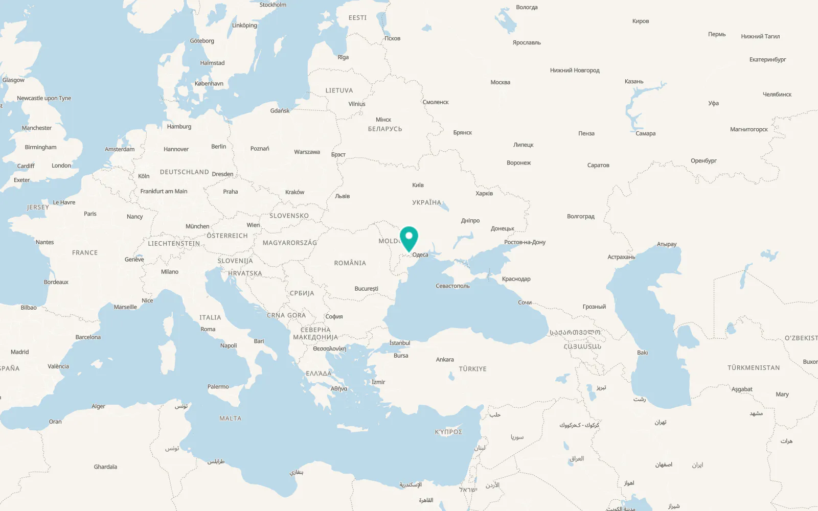 Map of Chystovodne