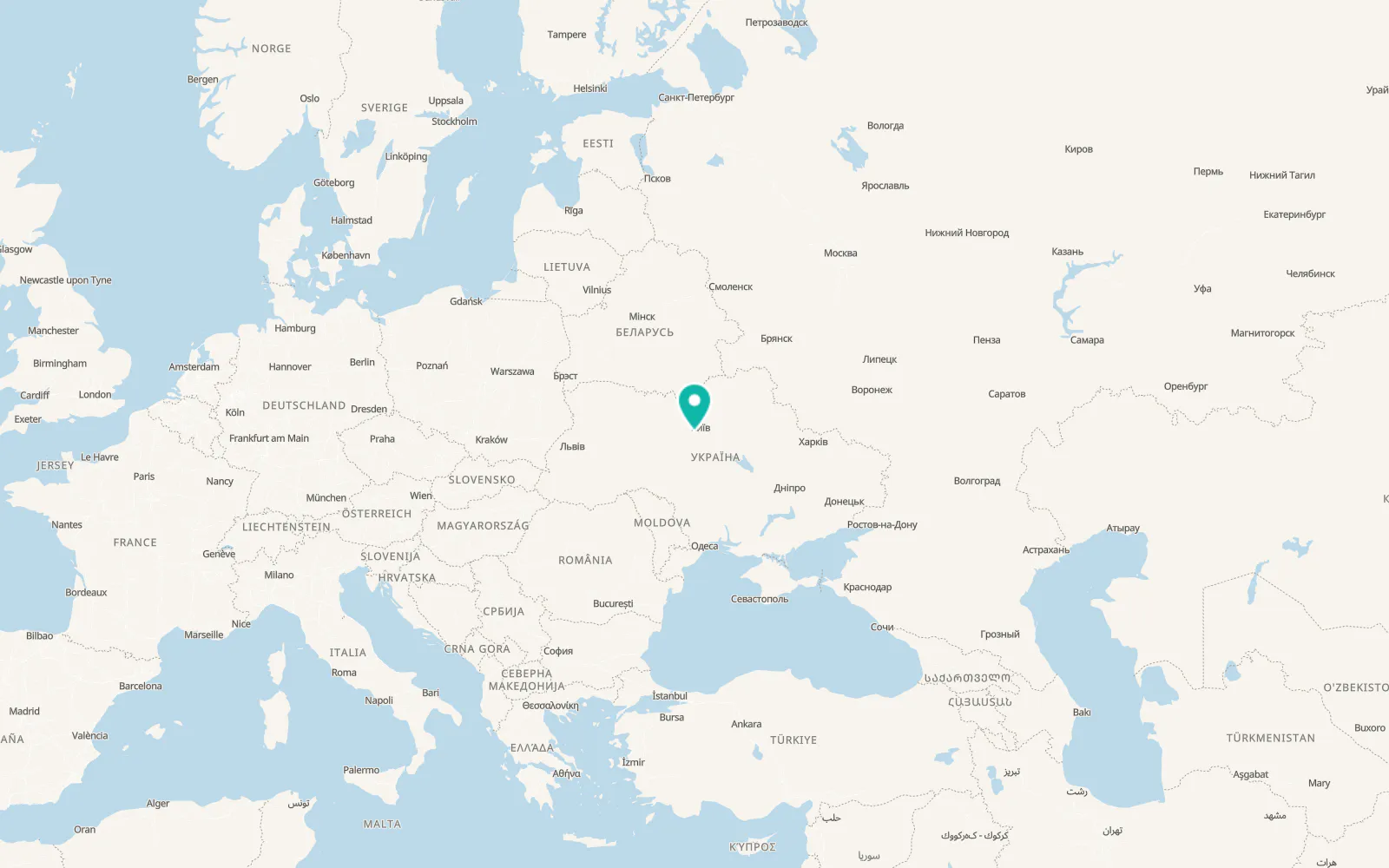 Map of Danylivka