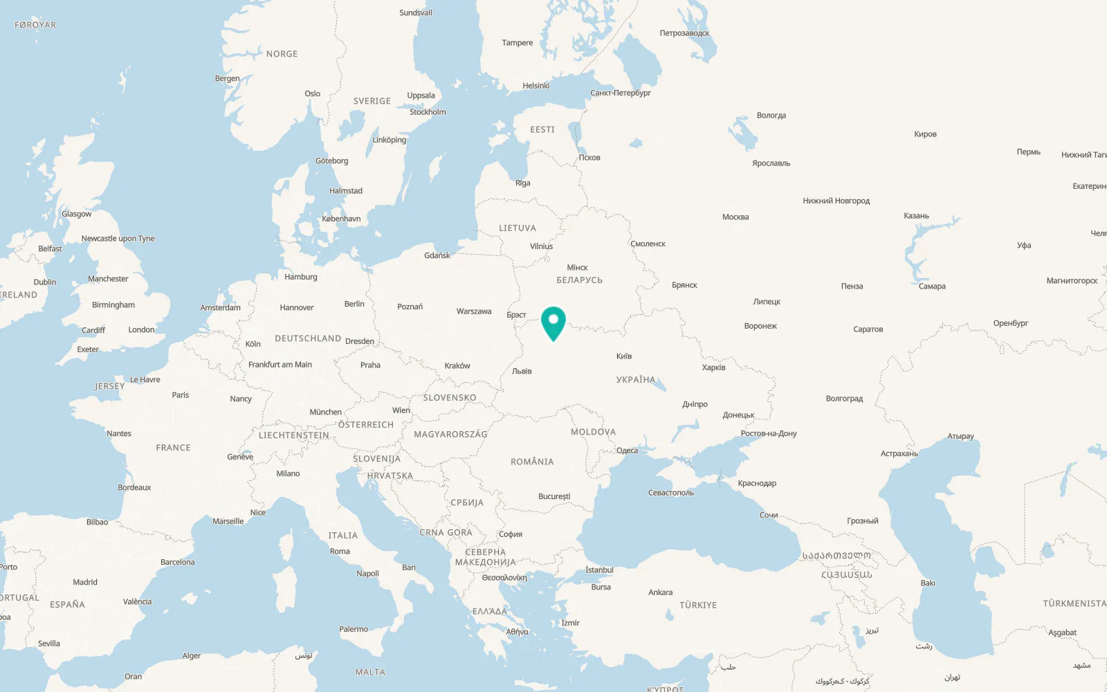 Map of Derazhne