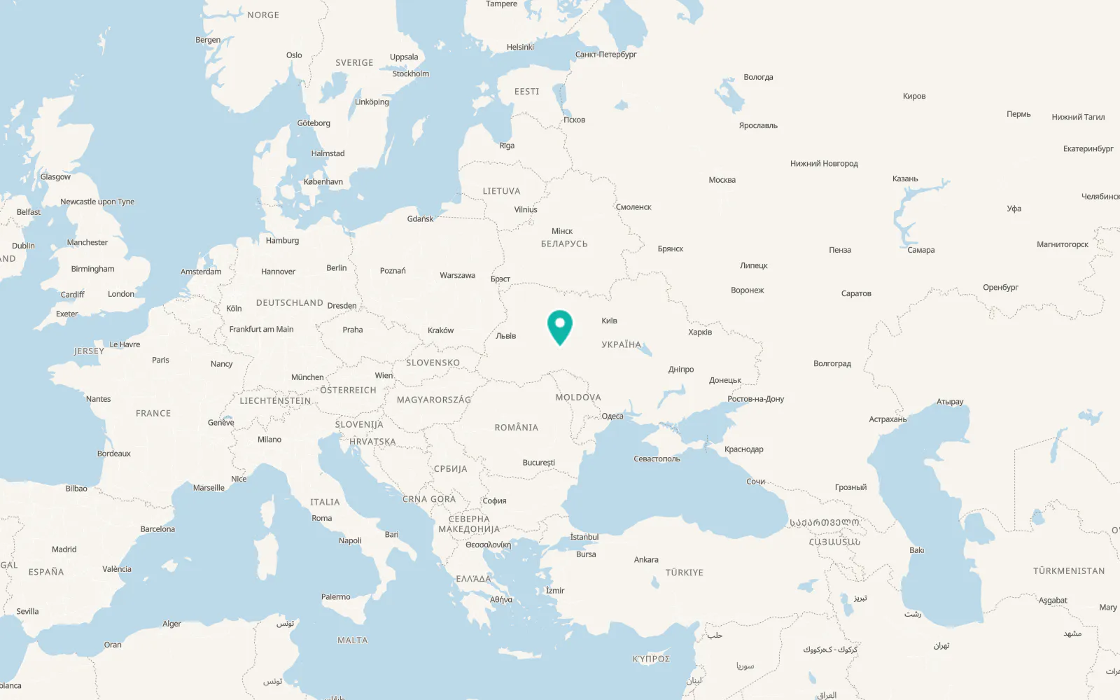 Map of Derazhnya