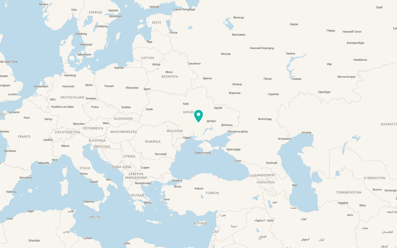 Map of Dolynska