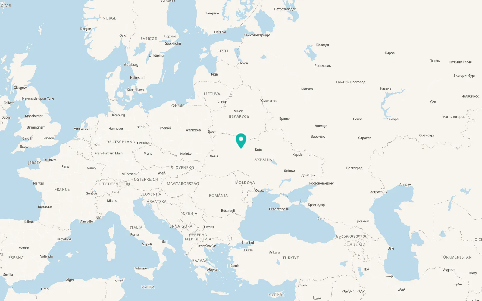 Map of Dovbysh