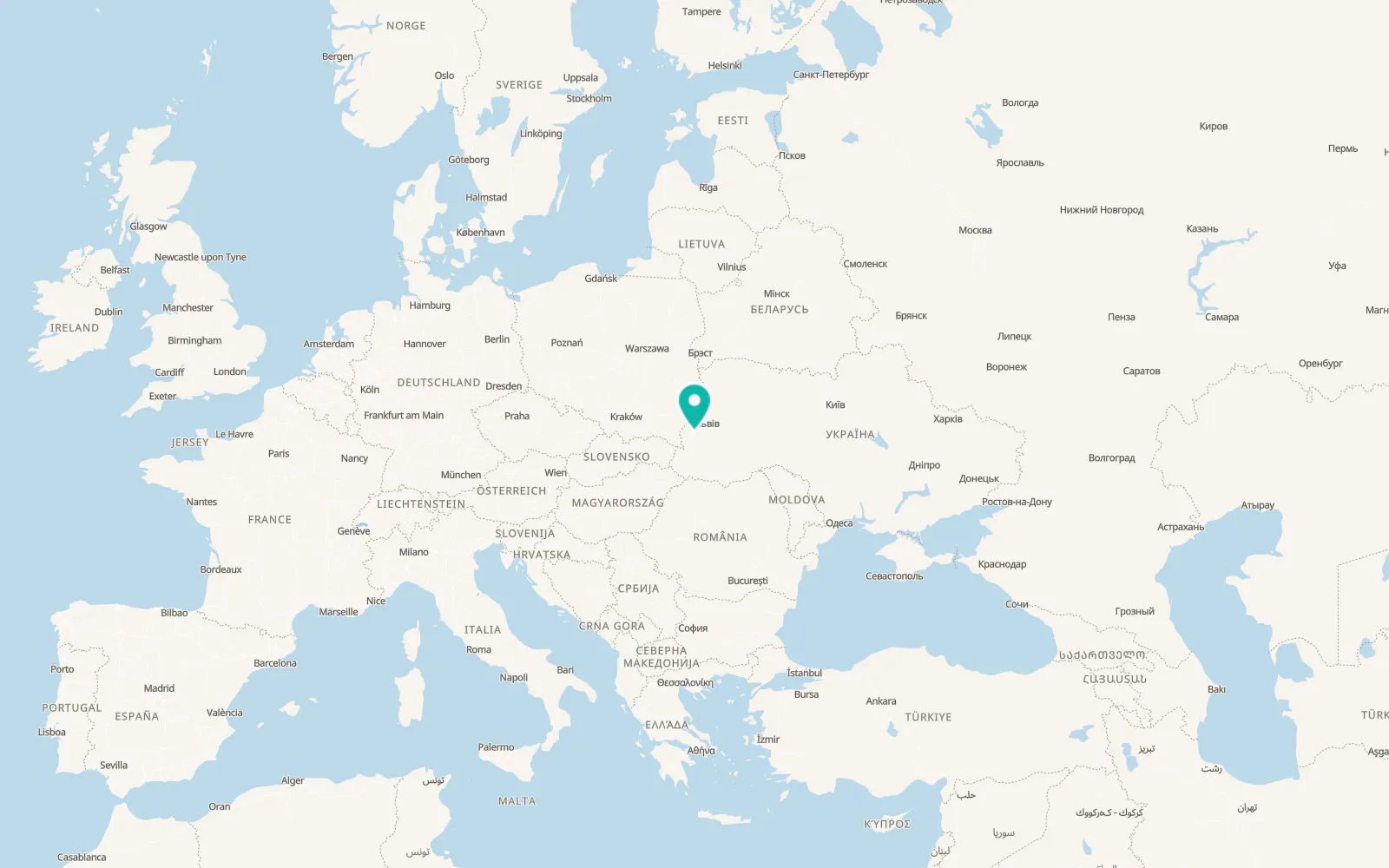 Map of Dubliany