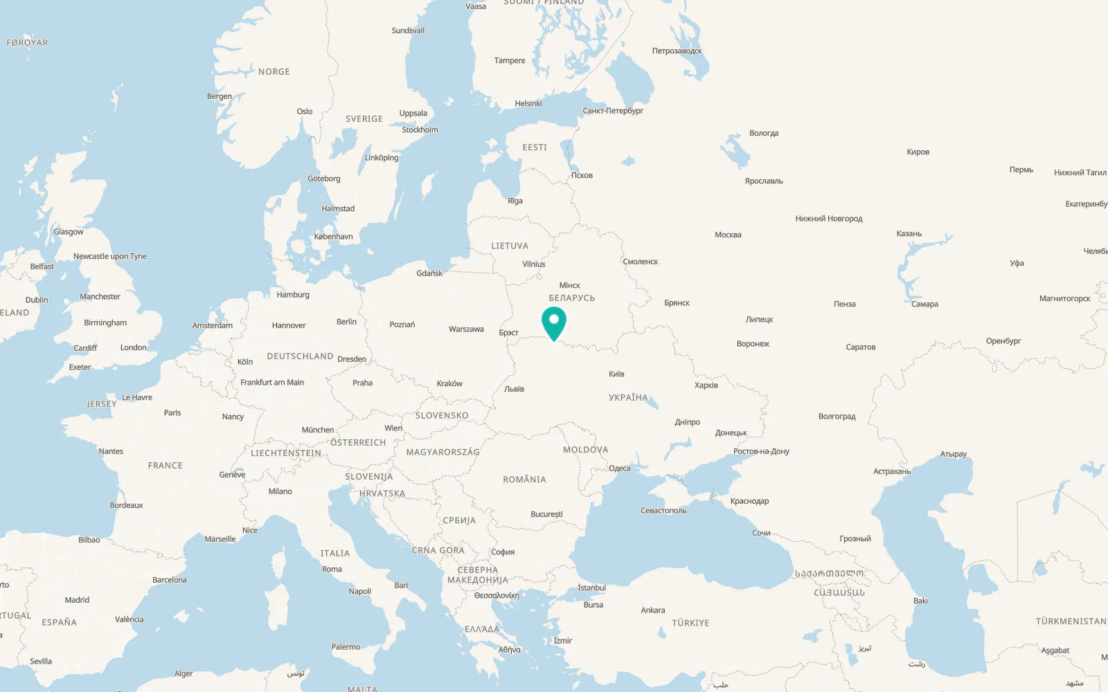 Map of Dubrovytsia