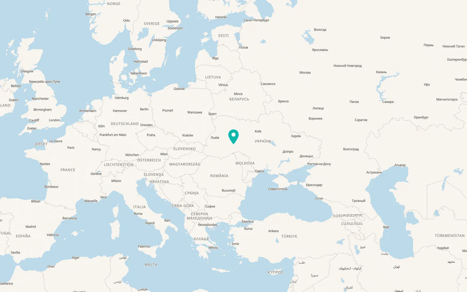 Map of Dunayivtsi