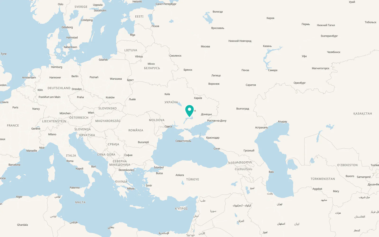 Map of Enerhodar