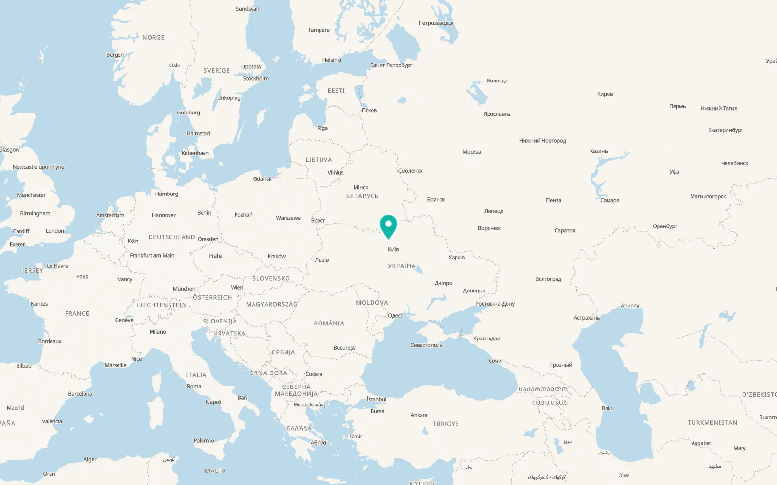 Map of Fenevychi