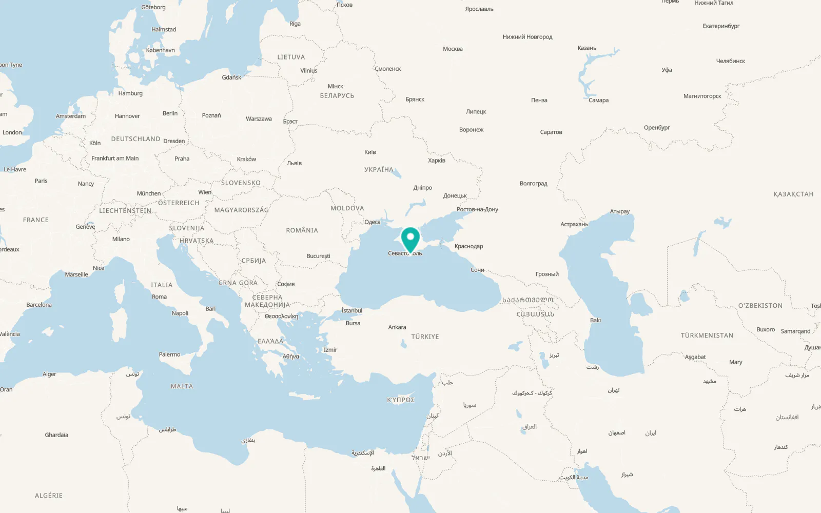 Map of Goluboy Zaliv