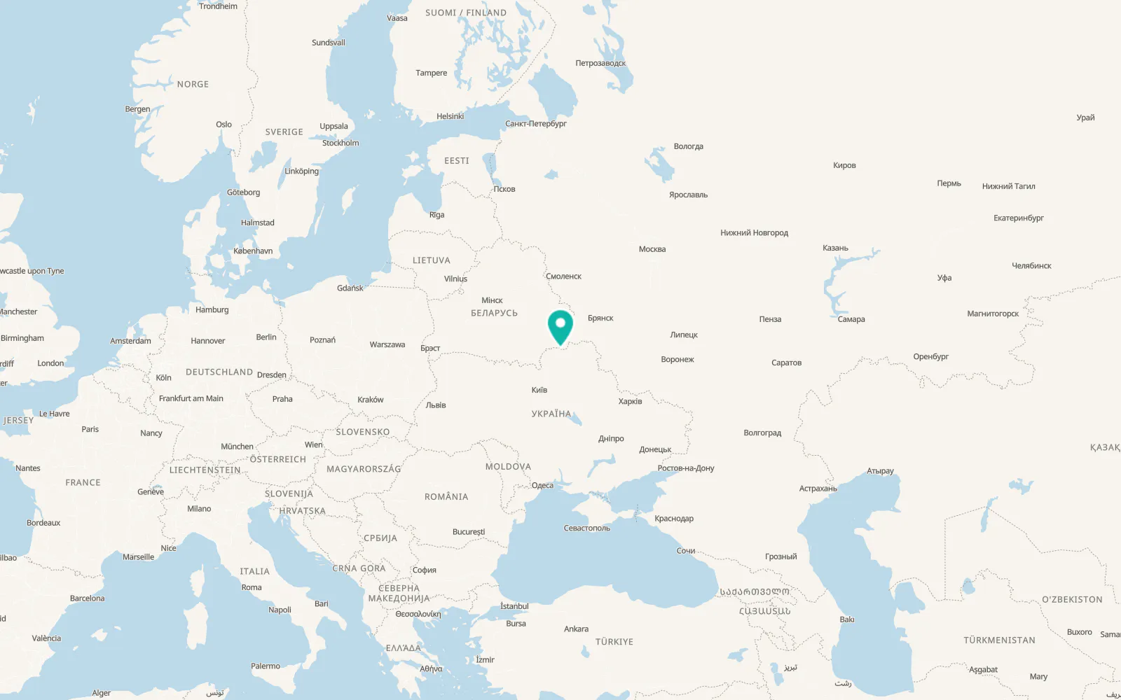 Map of Hirsk