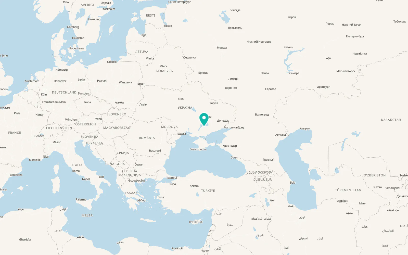 Map of Hiunivka