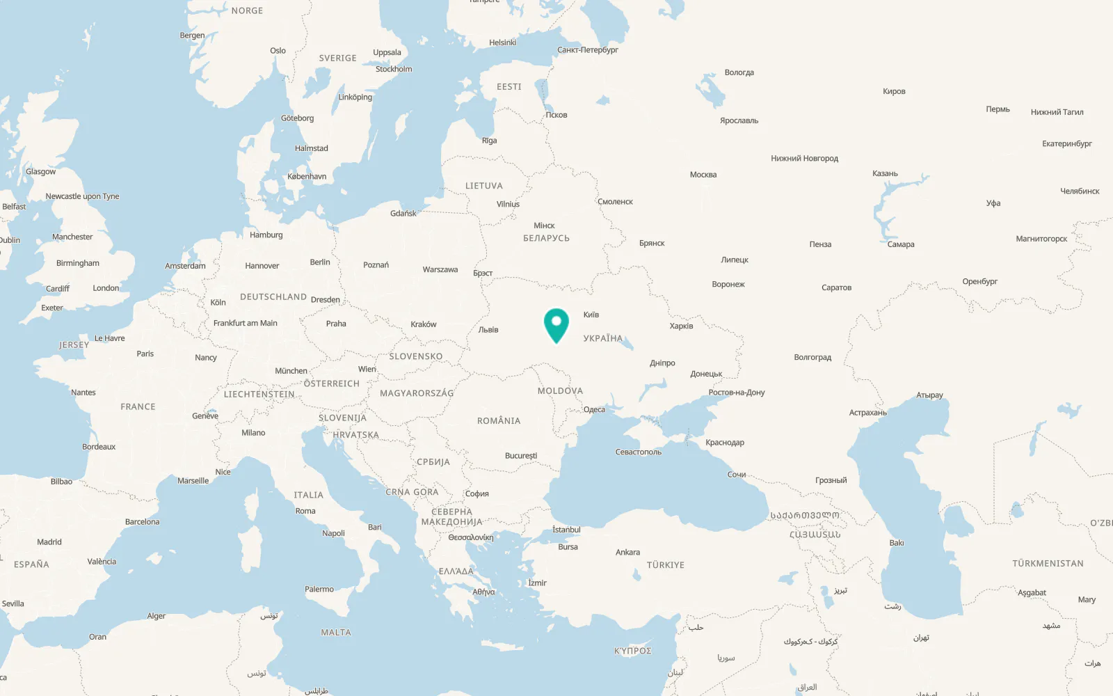 Map of Hnivan