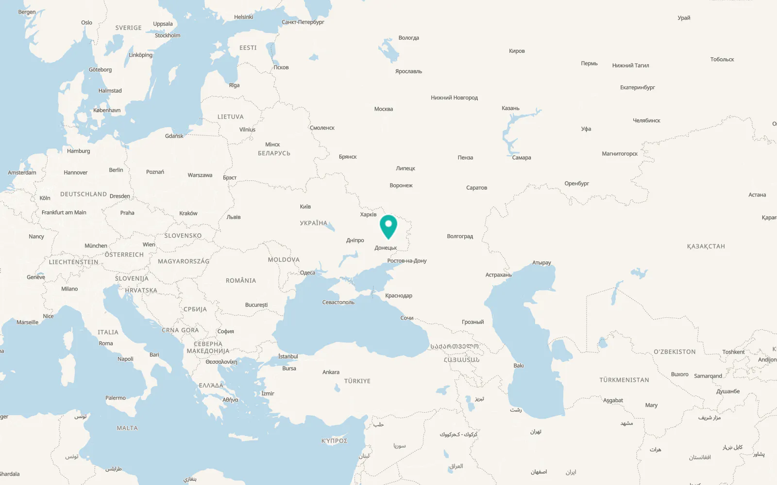 Map of Horlivka