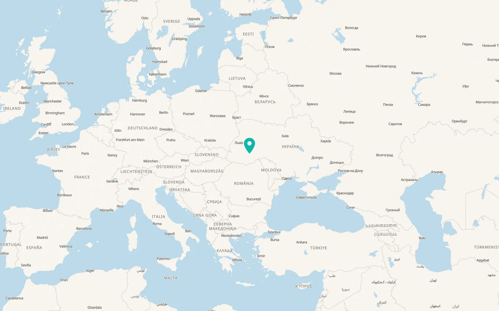Map of Horodenka