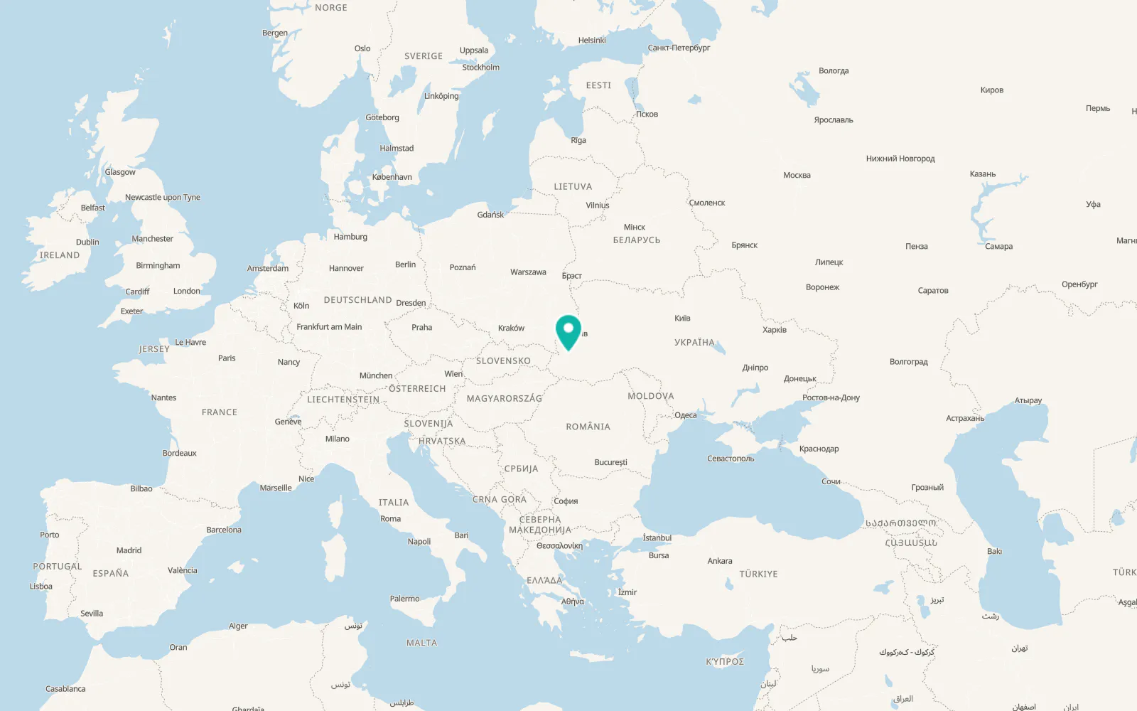Map of Hrebeniv