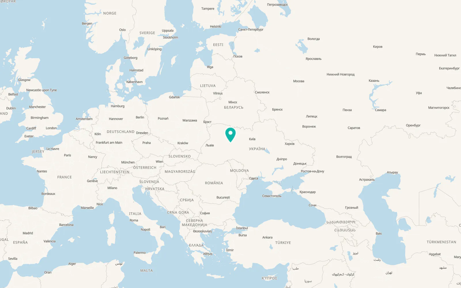 Map of Hrytsiv