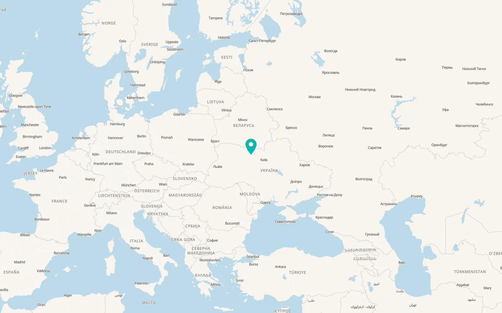 Map of Irshansk