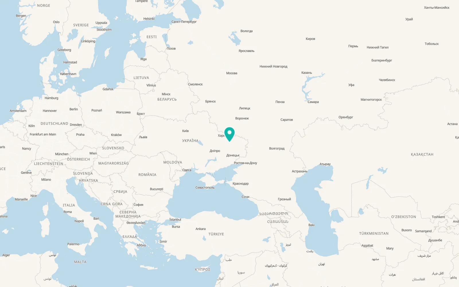 Map of Izyum