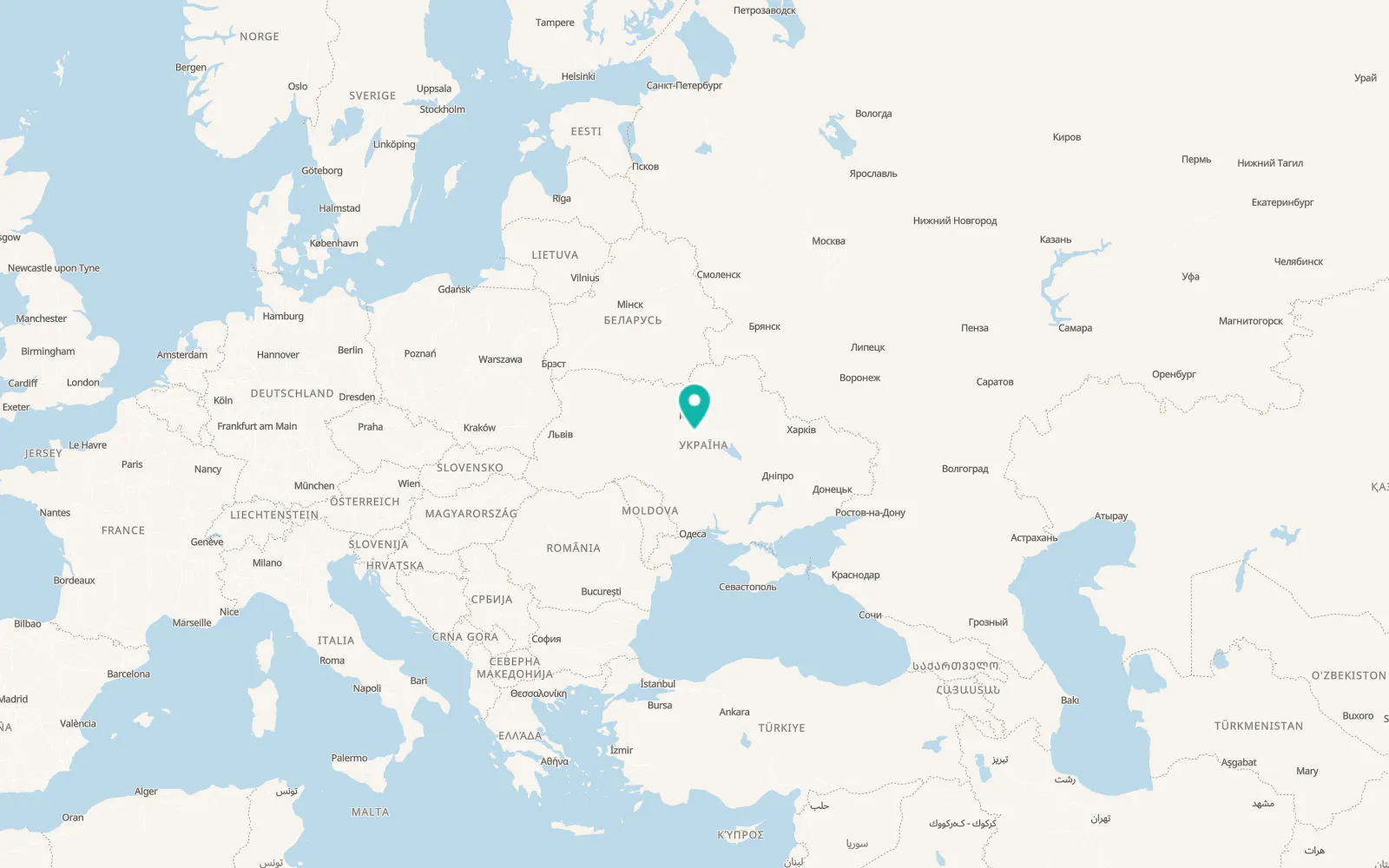 Map of Kaharlyk