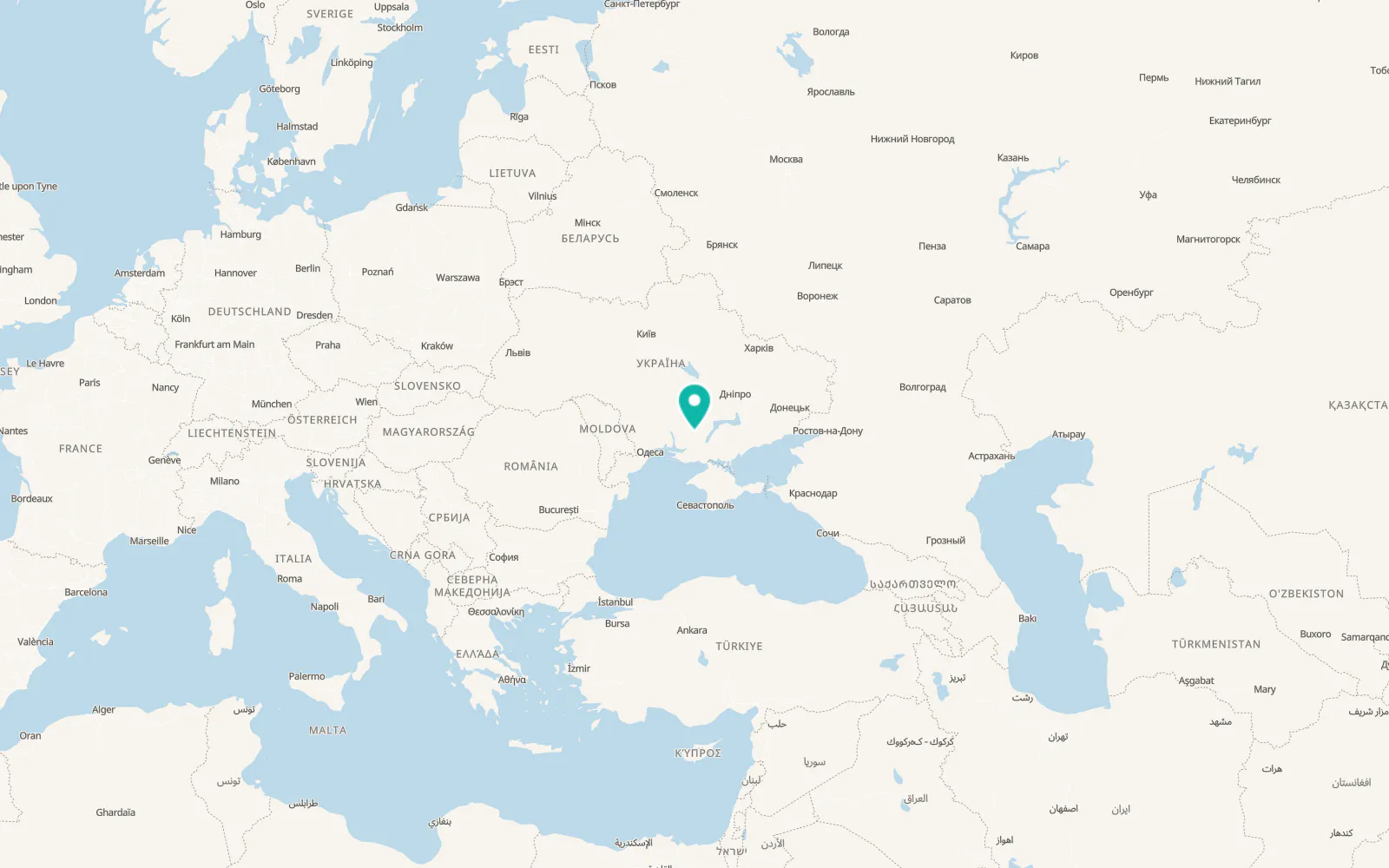 Map of Kalynivske