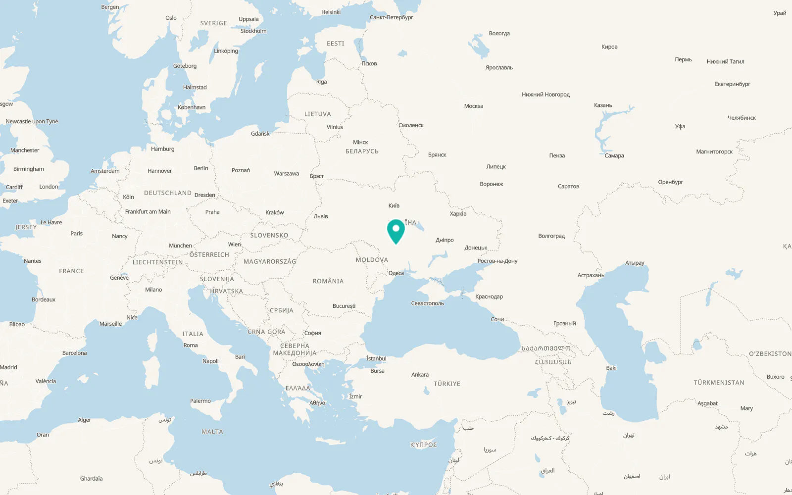 Map of Kamyana Balka