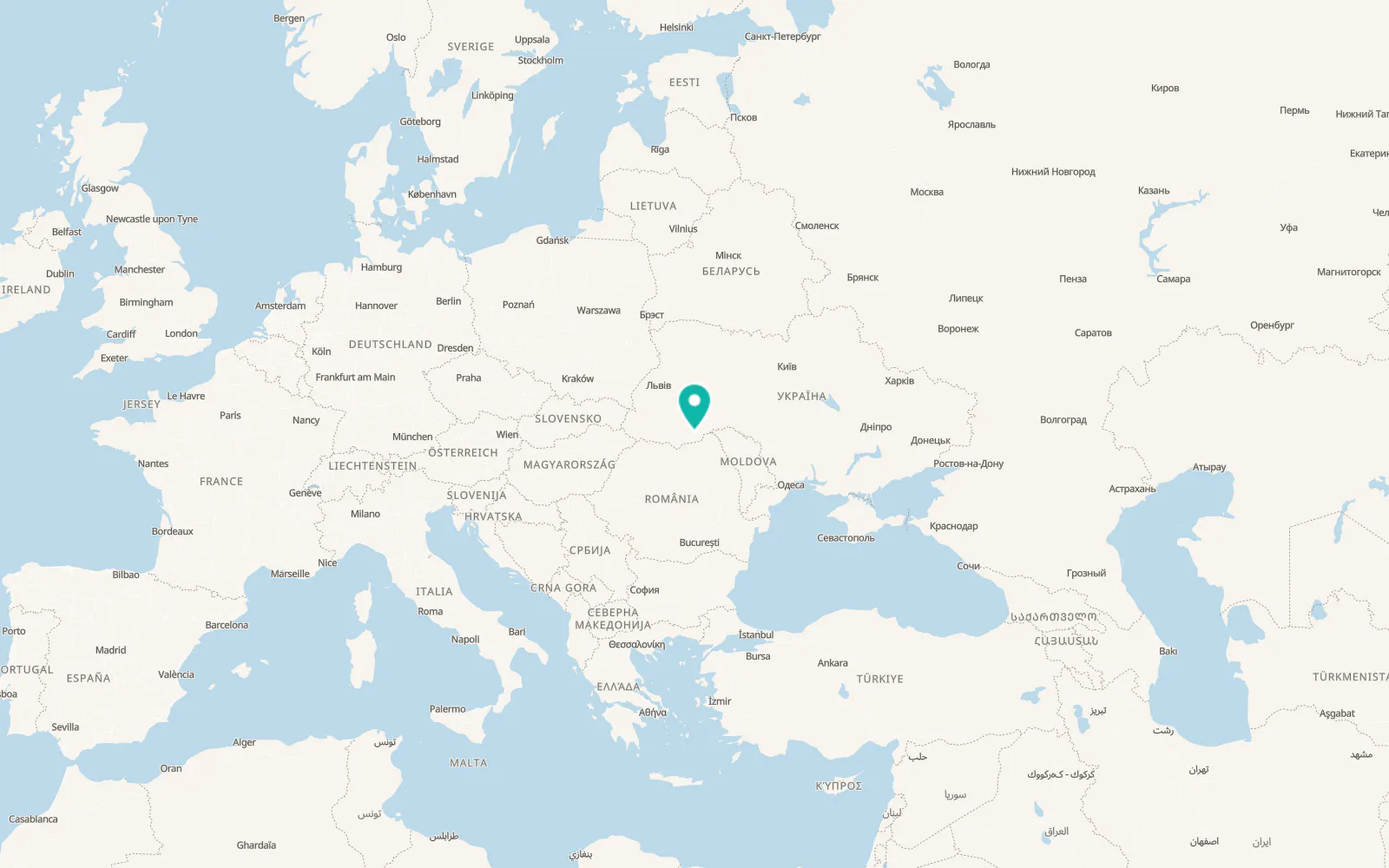 Map of Kamyana
