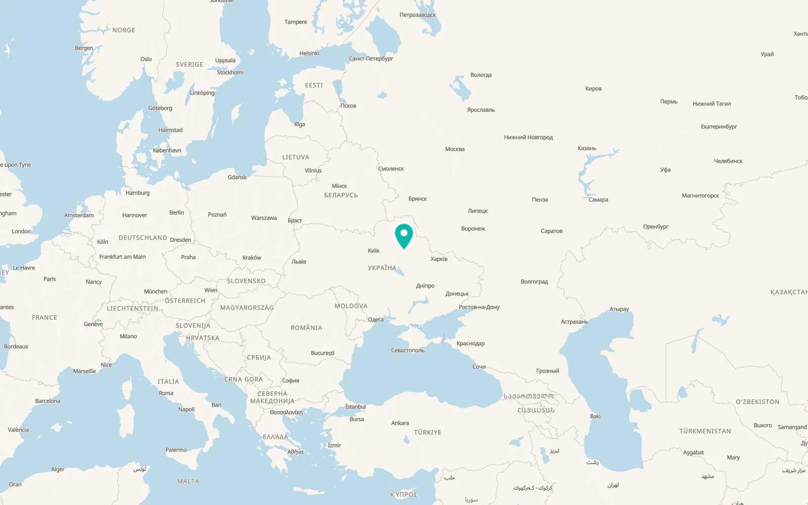 Map of Kharkivtsi