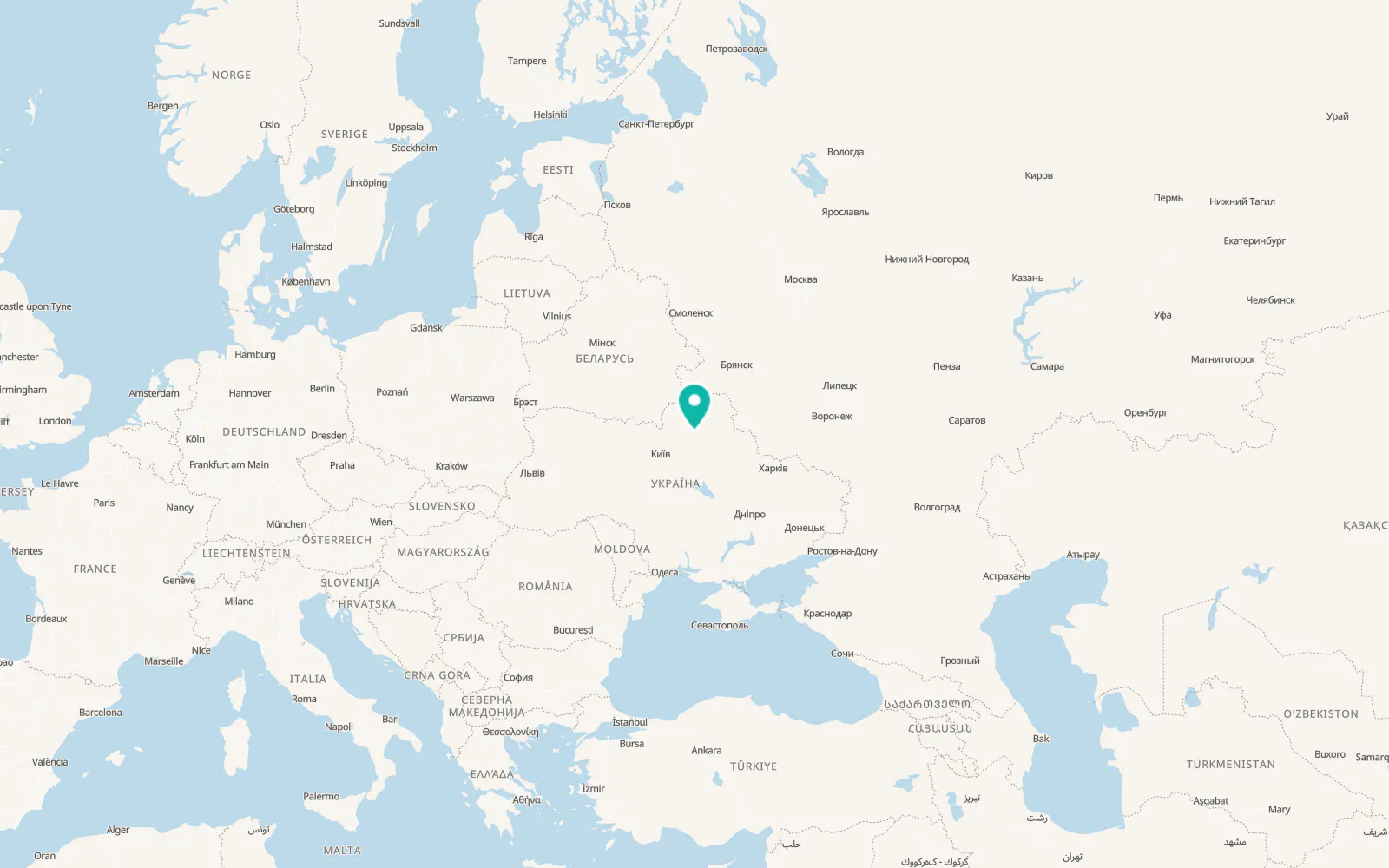Map of Khoroshe Ozero