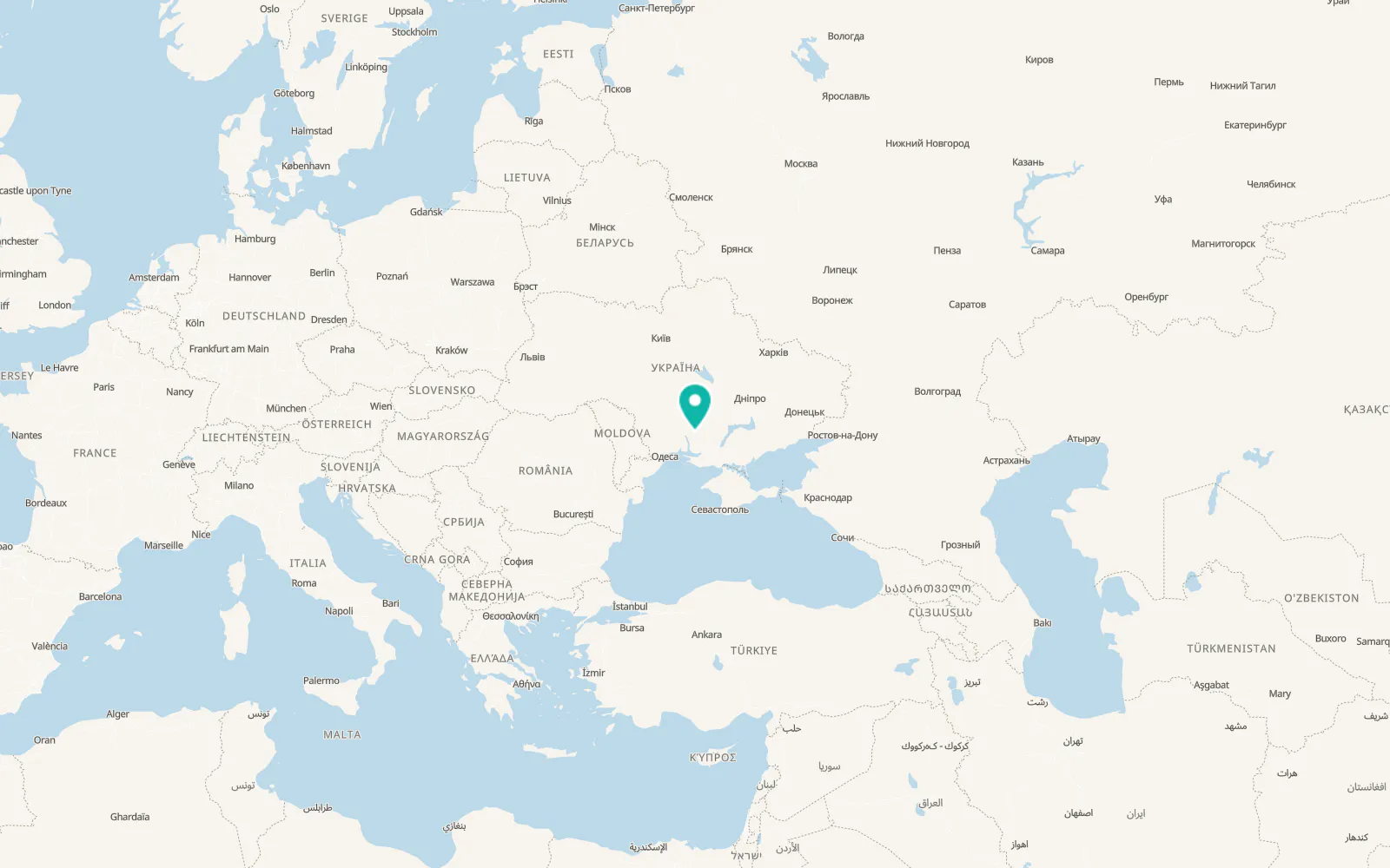 Map of Khrystoforivka
