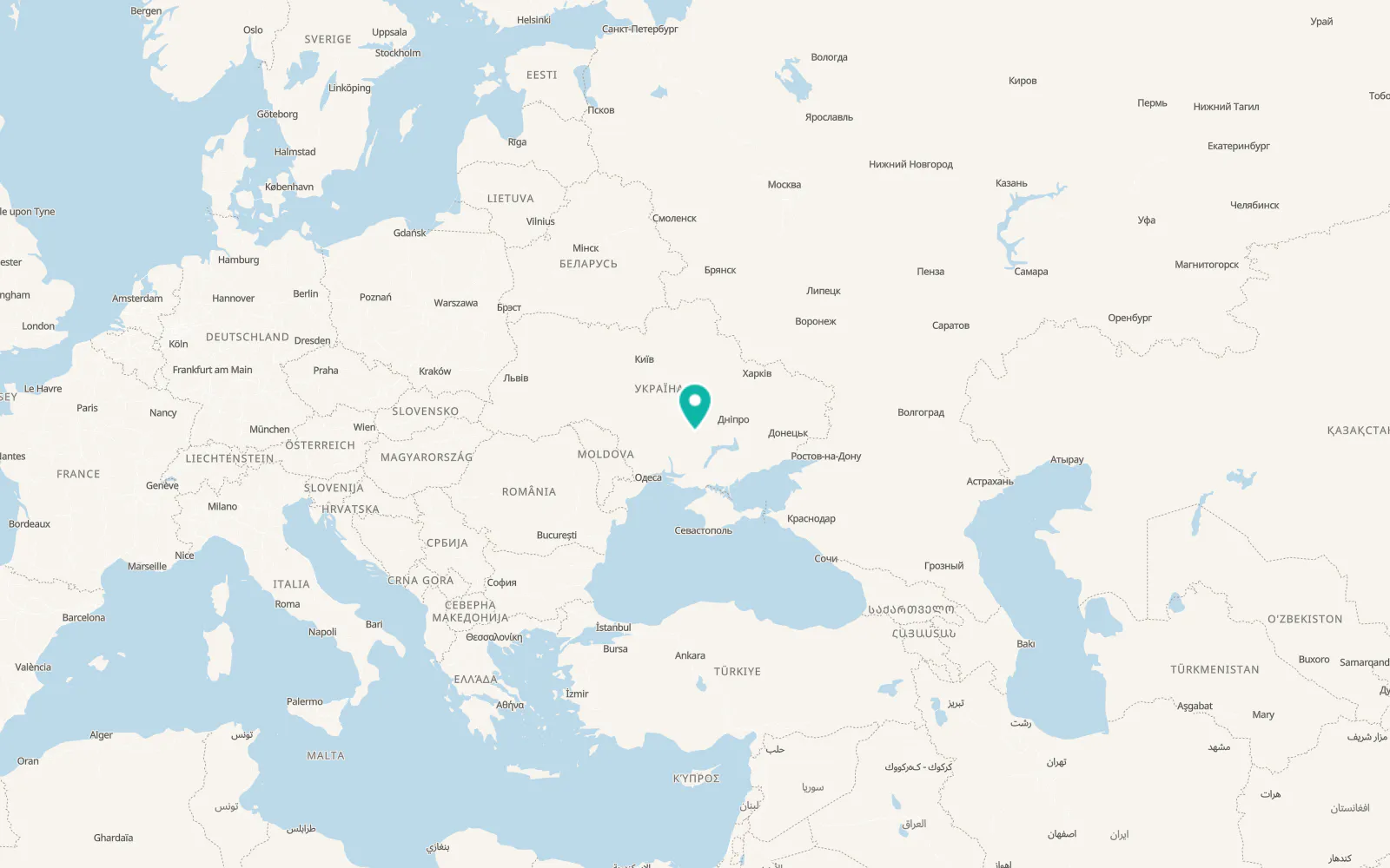Map of Khrystoforivka