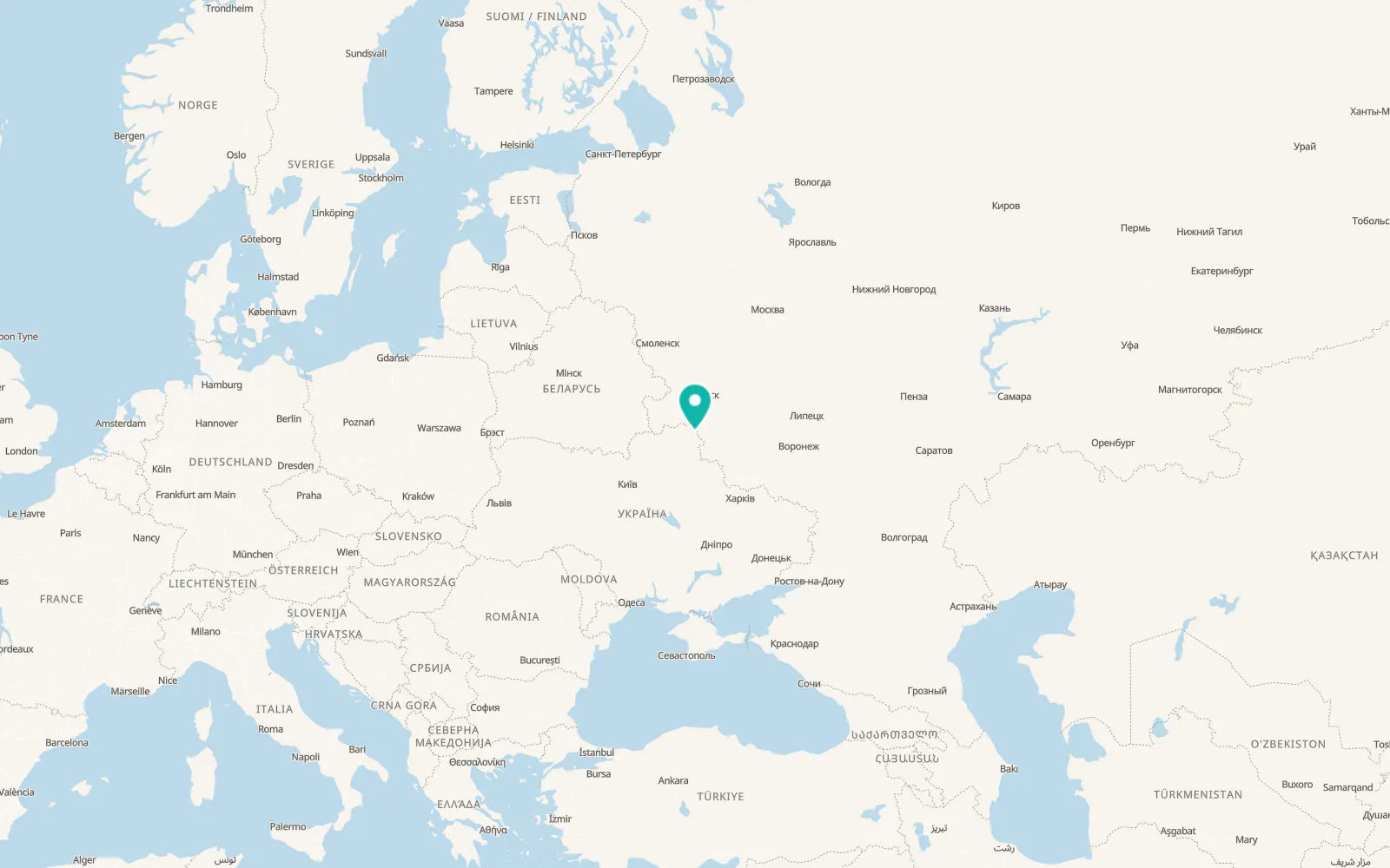 Map of Khutir-Mykhailivskyi