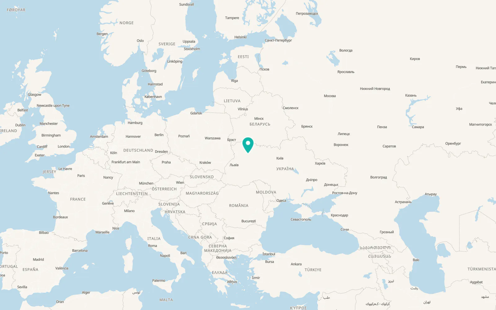 Map of Klevan