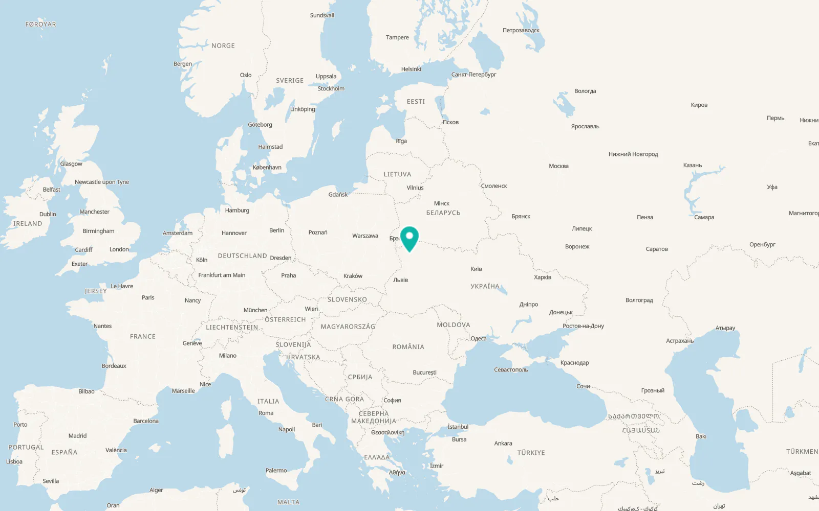 Map of Kolodiazhne