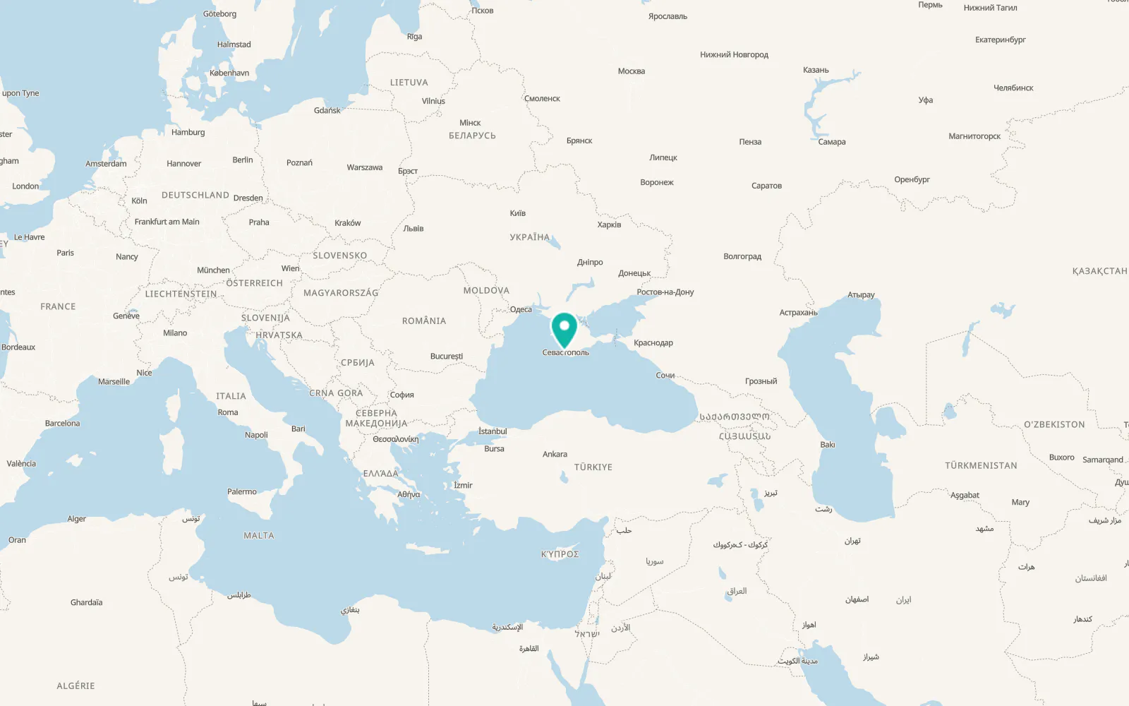 Map of Komyshova Bukhta