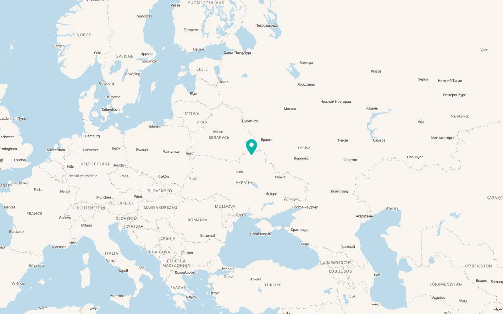 Map of Koriukivka