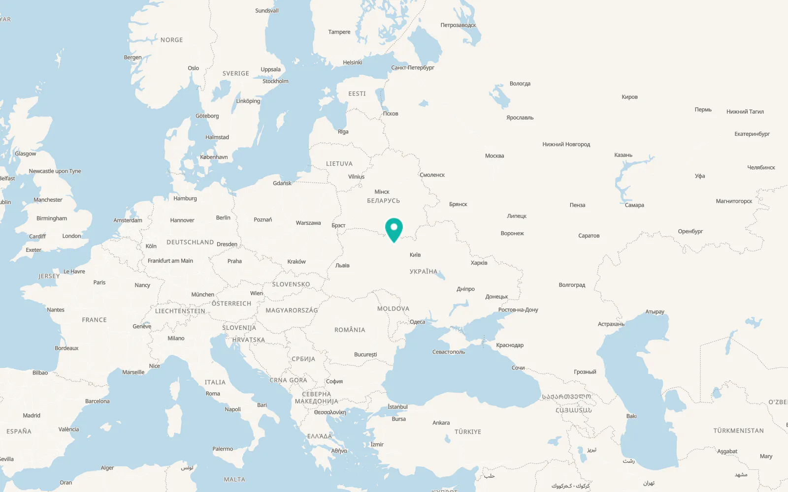 Map of Korosten