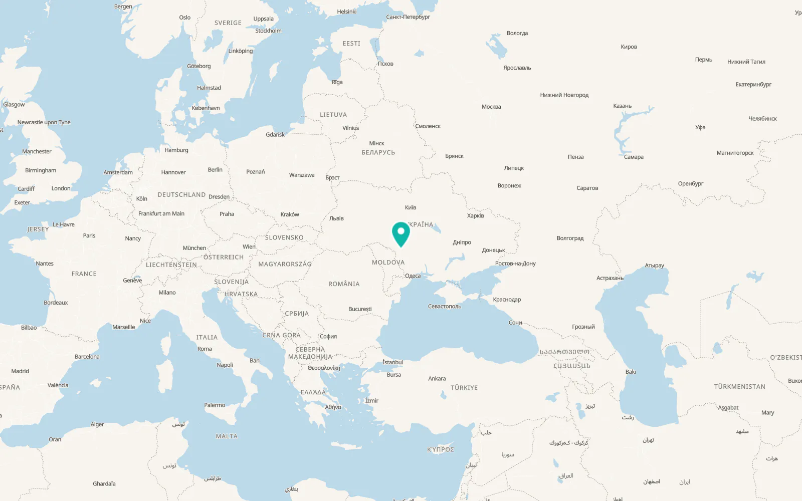 Map of Korytne