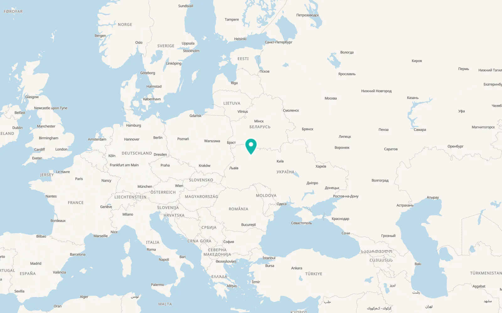 Map of Kostopil