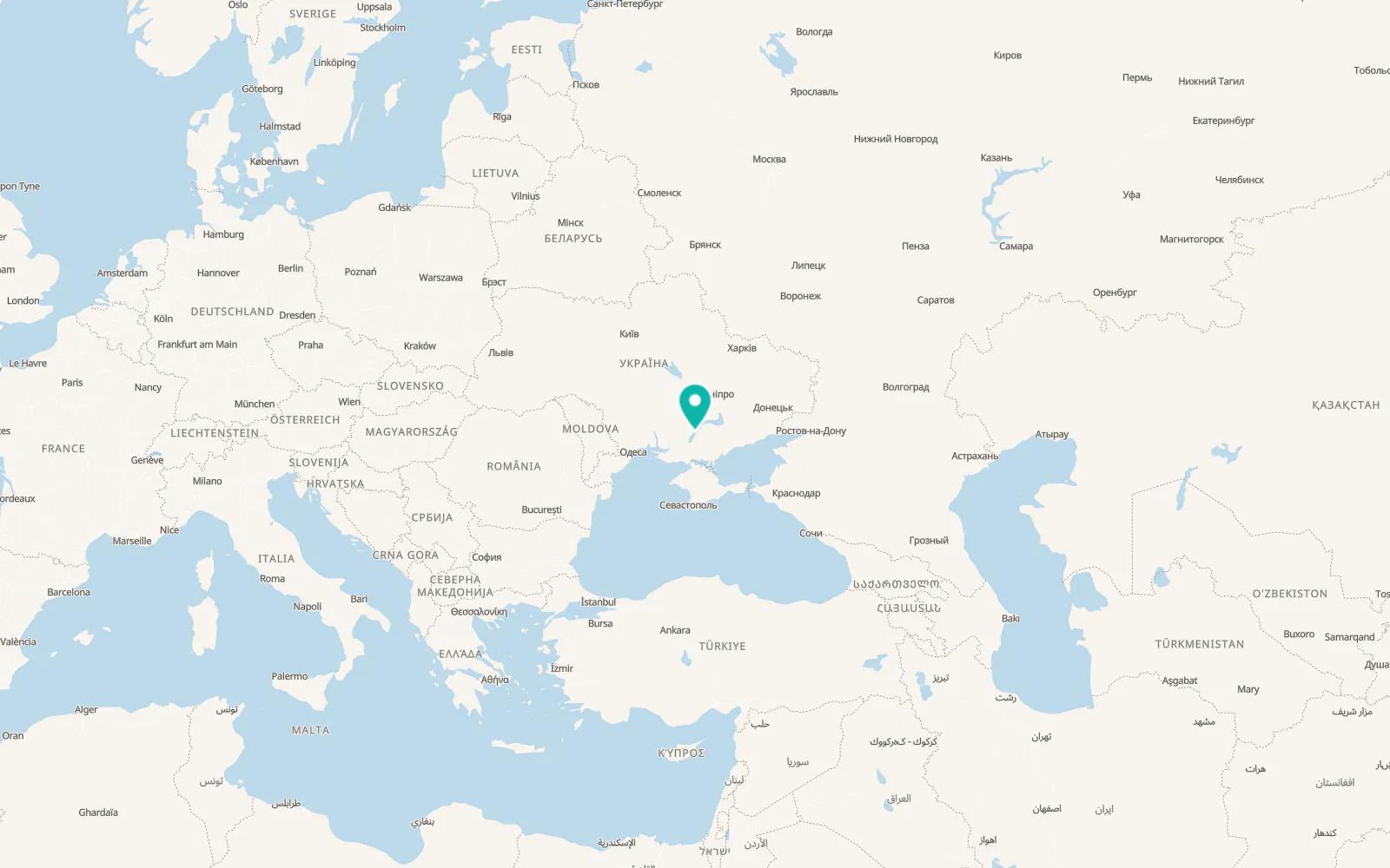 Map of Kozatska Sloboda