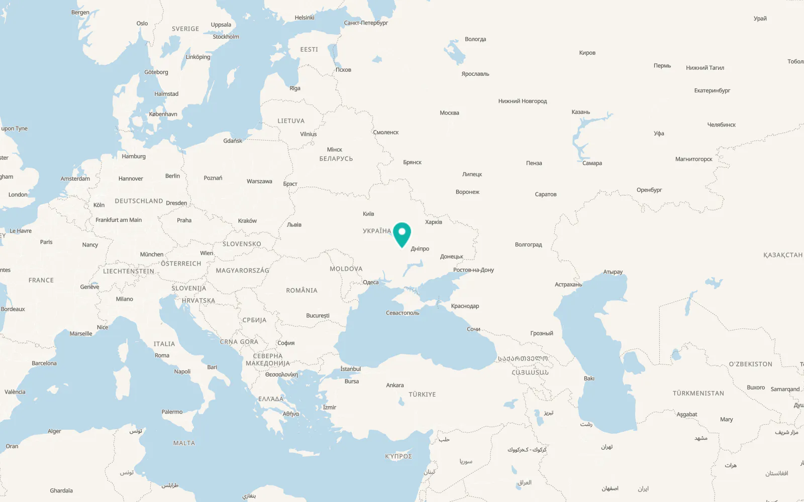 Map of Kozatske