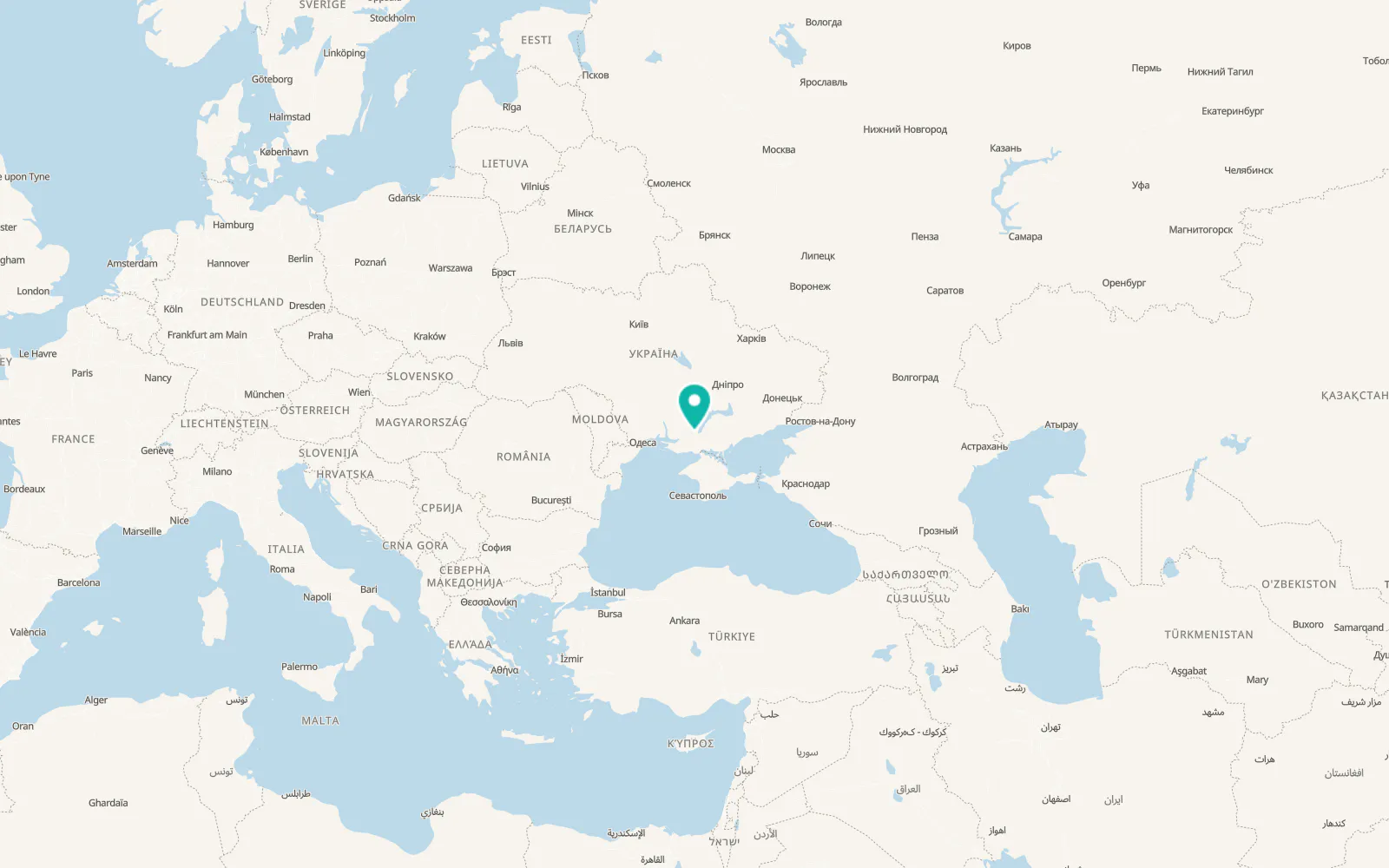 Map of Kozatske