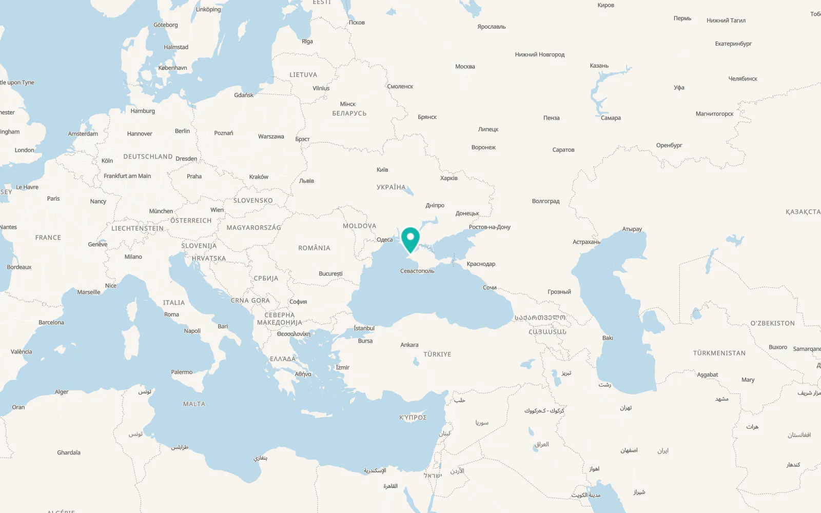 Map of Krasnaya Polyana